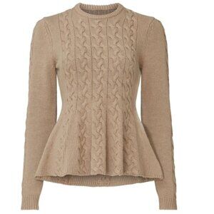 Jason Wu Collective Camel Peplum Sweater size XS